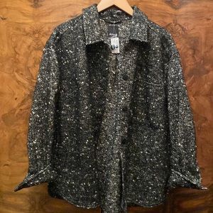 Wool blend “shacket”